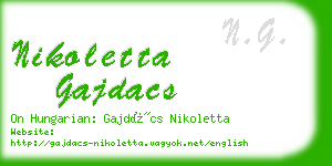 nikoletta gajdacs business card